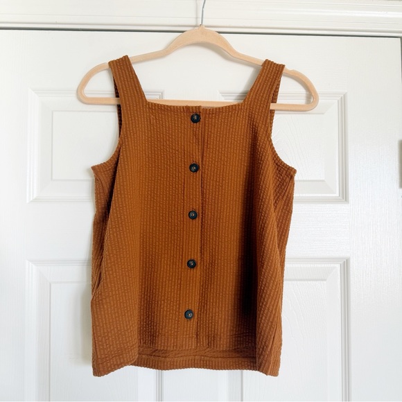 Madewell Knit Seersucker Patch Pocket Tank - Picture 5 of 6